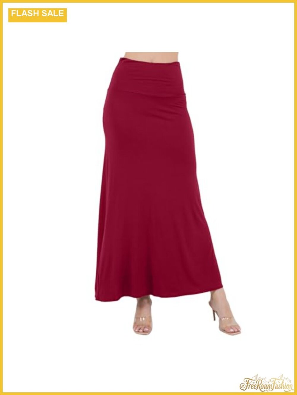 Maxi Skirt Flowy Dressy Long Skirt Rayon Spandex
